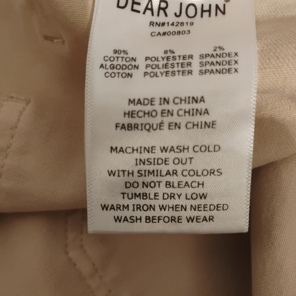 Dear John Ivory Jeans Pants Womens 12 (31) Jeanne Flare Stretch Patch Pockets B - Picture 8 of 9